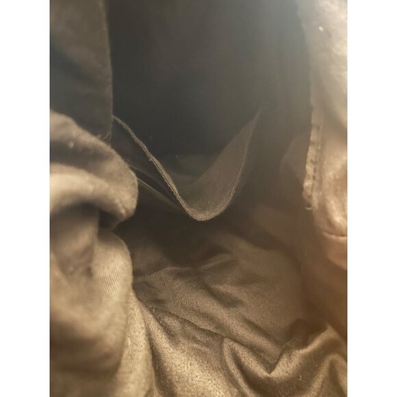 Victorias Secret Black Canvas Tote Bag Chair Print 16x17 Inch - Picture 8 of 9